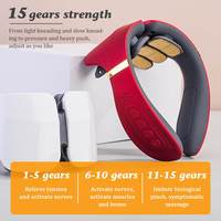 12 głowic masażer szyi elektryczny masaż odcinka szyjnego Pulse magnetoterapia gorący kompres ochraniacz szyi 15 biegów z pilotem 4